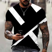 Summer 3D Printed Mens Oversized T Shirts Fashion Patchwork Mens Streetwear O Neck Casual Retro Short Sleeves