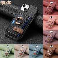 เคสโทรศัพท์รองรับห่วงหนังสำหรับ IPhone 13 12 Mini 15 14 11 Pro Max X XS XR 7 8 Plus มีกระเป๋าสตางค์พร้อมฝาครอบกระเป๋าเก็บบัตรกันกระแทก