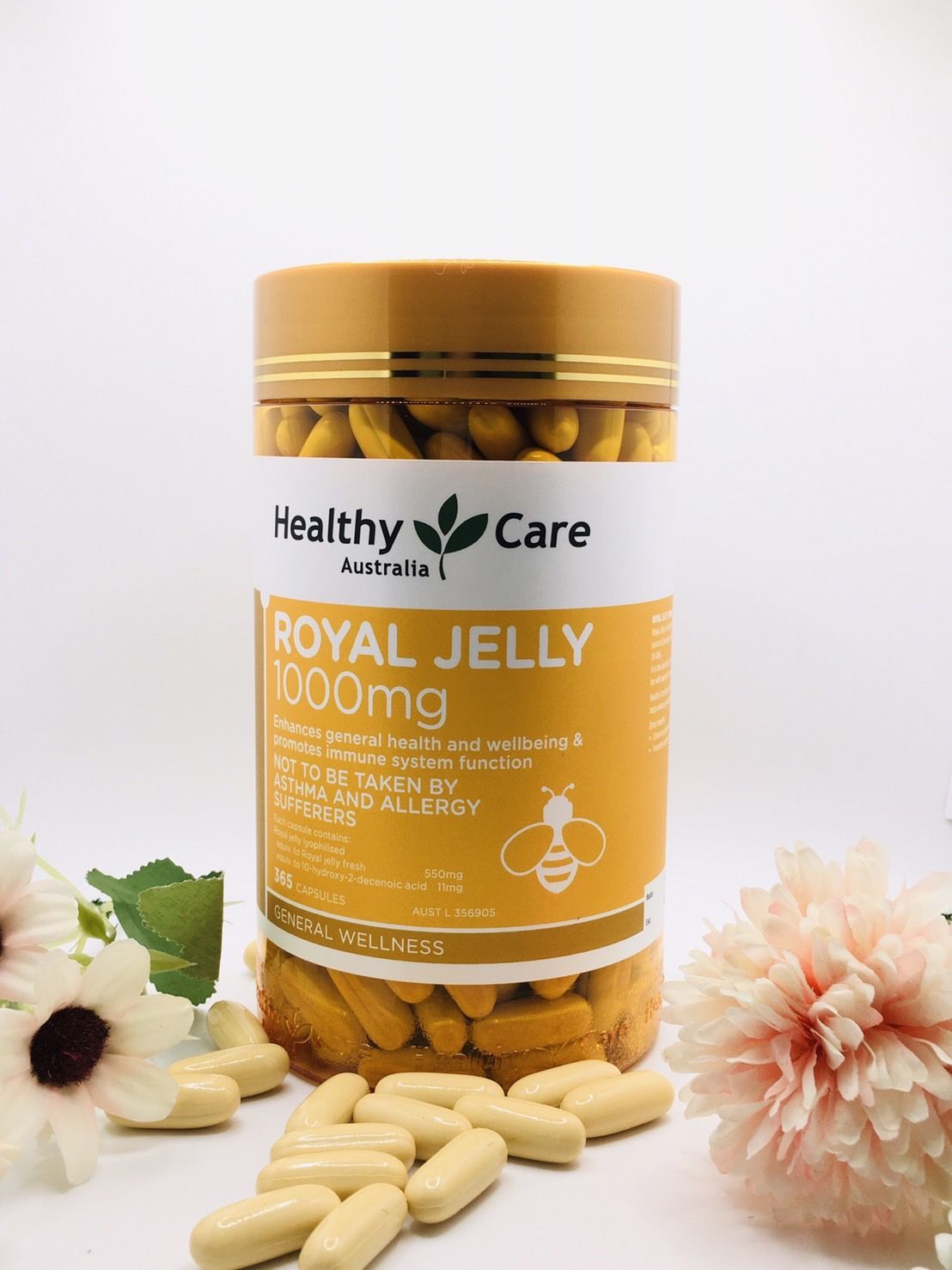 healthy care royal jelly 1000mg 365แคปซูล | Lazada.co.th