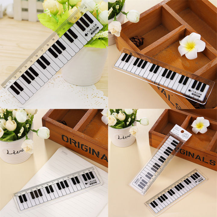 1-15cm-notes-musical-rulers-straight-transparent-stationery-drawing-piano-cute-white-black