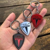 Stainless steel Key Ring Car Logo Key Fobs for Tesla Model X S 3 Y