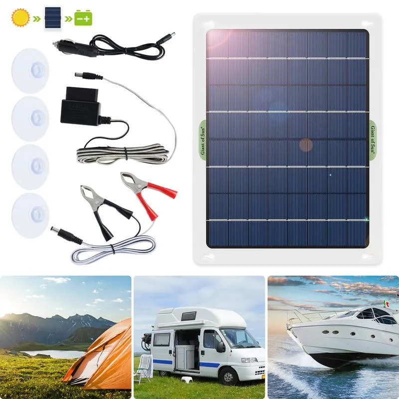 Yellowduck Portable Solar Panel Kit 12V Waterproof Solar Trickle Charger  Battery Charger Heavy-Duty Car Battery Maintainer Solar Battery Charger  Waterproof Portable Solar Panel | Lazada PH