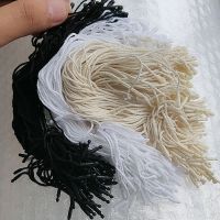 Beige Hang Tag Rope String Snap Lock Pin Loop Tie Fasteners 100pcs/lot   8 inches Garment Accessories General Craft