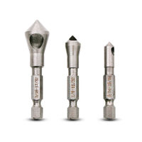 หกเหลี่ยมจับนิ้วเอียงหลุม Chamfering มีดภายในชิปกำจัด Countersink เจาะขูด Deburring งานไม้หลุมเปิด