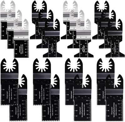 20Pcs Metal Wood Oscillating Multitool Quick Release Saw Blades Compatible With Fein Multimaster Porter Cable Craftsman