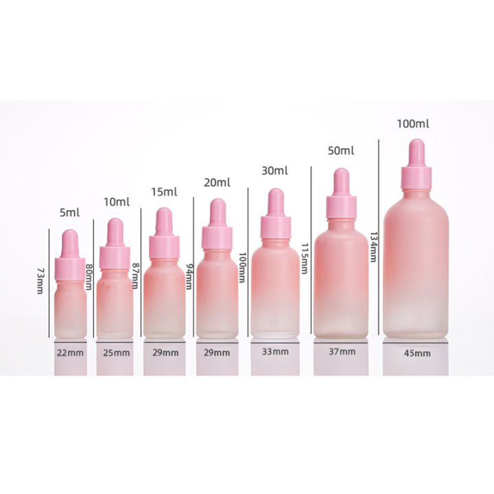 pink-oil-storage-bottle-pink-oil-diffuser-bottle-refillable-pink-glass-bottle-cosmetic-dropper-bottle-in-pink-gradual-pink-essential-oil-dispenser