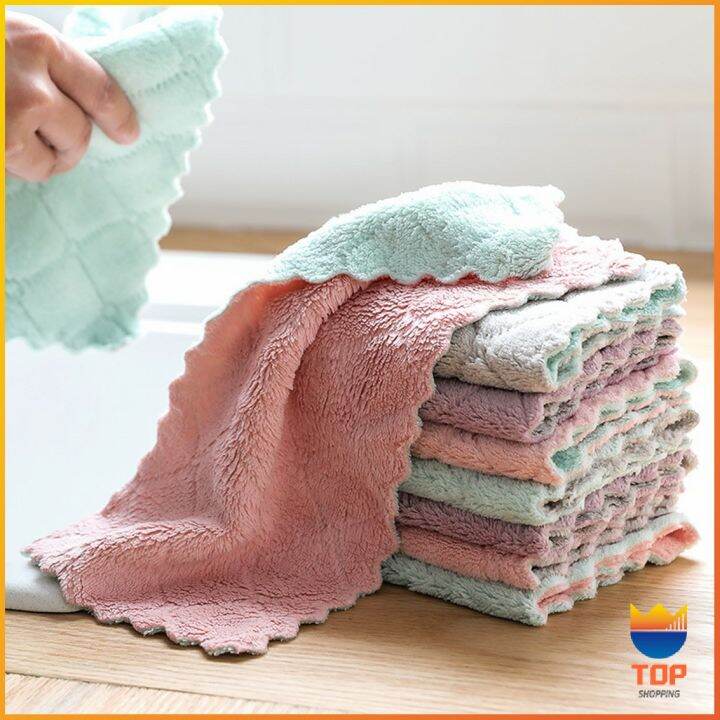 top-ผ้าอเนกประสงค์-ผ้าเช็ดจาน-ผ้าไมโครไฟเบอร์-clean-cloths