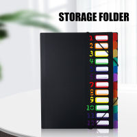 File Folder Rainbow Color Digital Index Card Folder Classification Page Folder File Receipt Document Organizer HB88