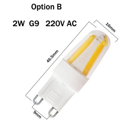 【Worth-Buy】 โคมไฟ G9หลอดแอลอีดีเล็ก Ac 220V Cob แหล่งกำเนิดไฟ Led 2W 4W หลอดไฟสีขาวอบอุ่นเย็นเปลี่ยนโคมระย้าไฟสปอตไลท์ฮาโลเจน