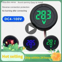 【LZ】▥☾  Mini Rodada Voltímetro Impermeável Lancha Motocicleta Painel de LED Tester Digital Monitor Display DC4V-100V