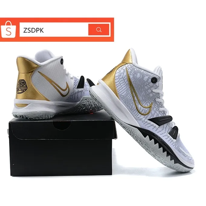 kyrie irving black and gold shoes