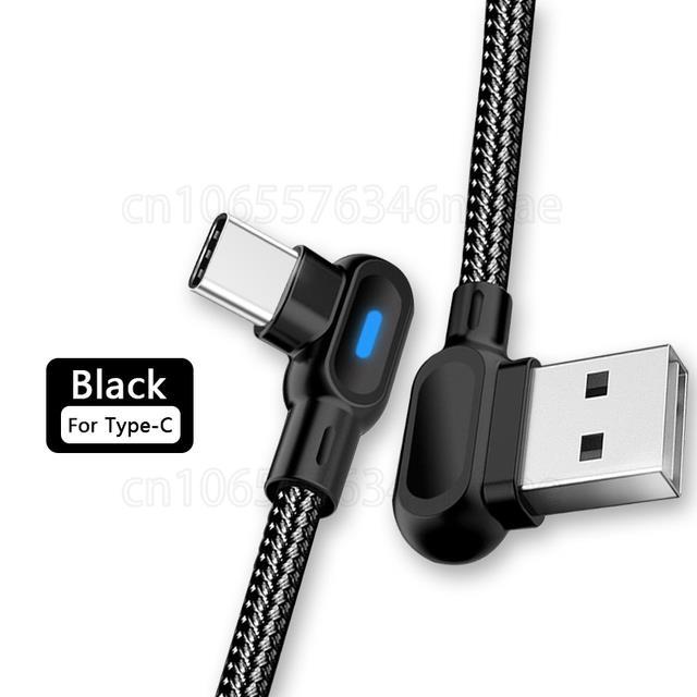 hot-ruxmmmlhj-566-ไมโคร-usb-90องศาชนิด-c-0-25m-1m-2m-ชาร์จเร็ว-led-สายสำหรับซัมซุง-xiaomi-huawei-สายเคเบิ้ลแอนดรอยด์-usb-type-c