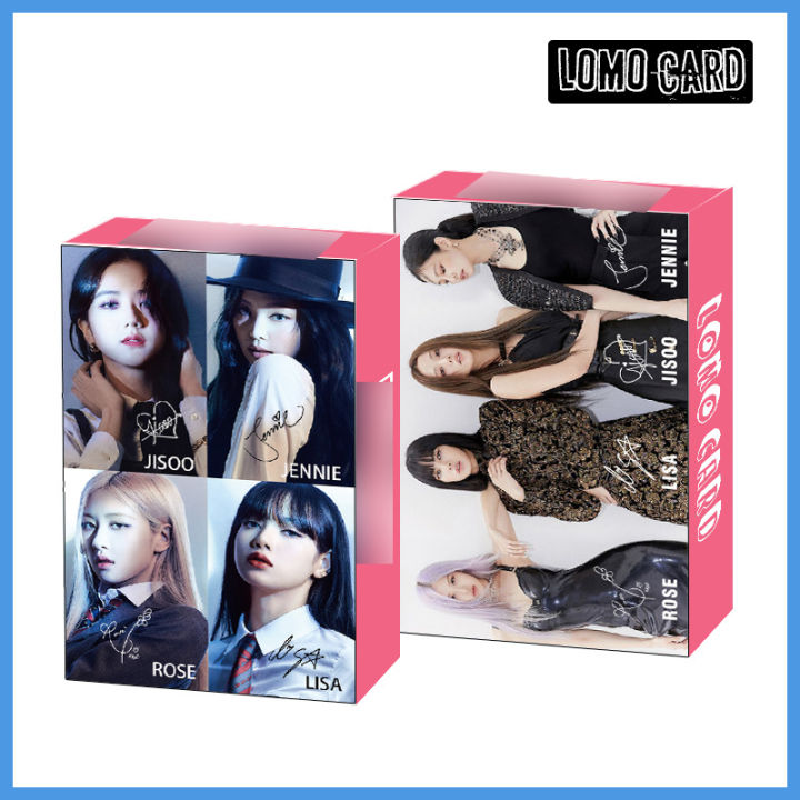 แบล็กพิงก์-blackpink-rose-on-the-ground-album-photocard-jisoo-jennie-lisa-lomo-card-30-ชิ้น-กล่อง