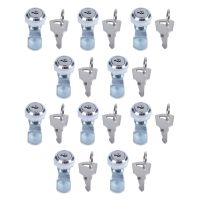 10X Useful Cam Locks For LockersCabinet MailboxDrawers Cupboards Keys