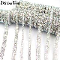 1yard hot fix AB color glass rhinestone ribbon crystal rhinestone trim tape Party wedding shose decoration accessories TR131