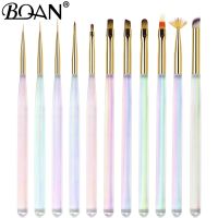 BQAN 11Pcs/Set Nail Art Liner Drawing Painting Nail Brush Set   Acrylic Powder Carving UV Gel Extension Manicure Pen Tools Artist Brushes Tools