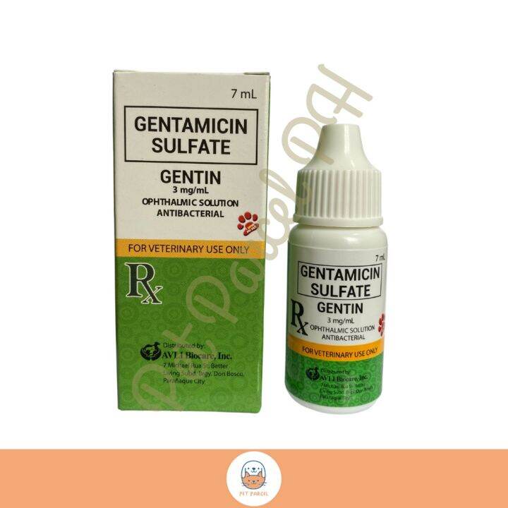 Gentin (Gentamicin Sulfate) Eye Drops for Dogs and Cats 7mL Lazada PH