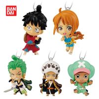Bandai Genuine Gashapon One Piece Animated Version Key Chain Series Luffy Nami Anime Action Figure Collect Model Toys Gifts