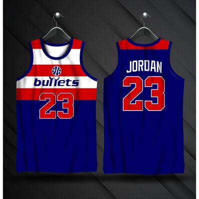 Michael Jordan Washington Bullets Jersey |  NBA Jersey | Full Sublimation
