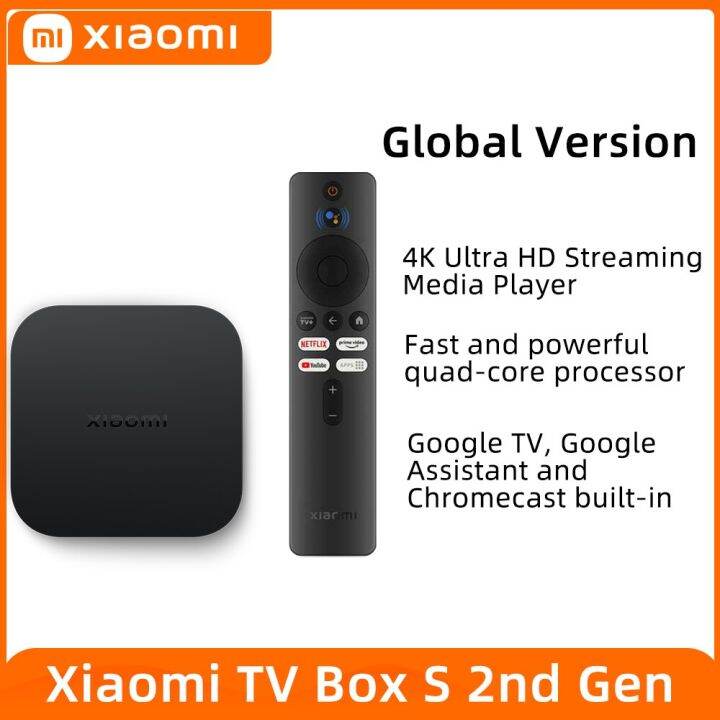 Global Version Xiaomi Mi TV Box S 2nd Gen 4K Android TV 2G 8G Ultra HD WIFI Google Cast Netflix