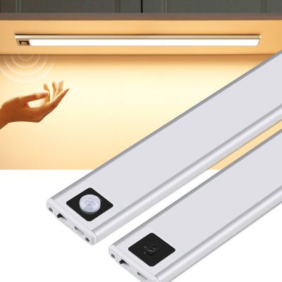 Ultra-thin USB LED Cabinet Light Hand Sweep / PIR Motion Sensor LED Rechargeable Aluminum kitchen Lamp Portable Night Lighting  by Hs2023