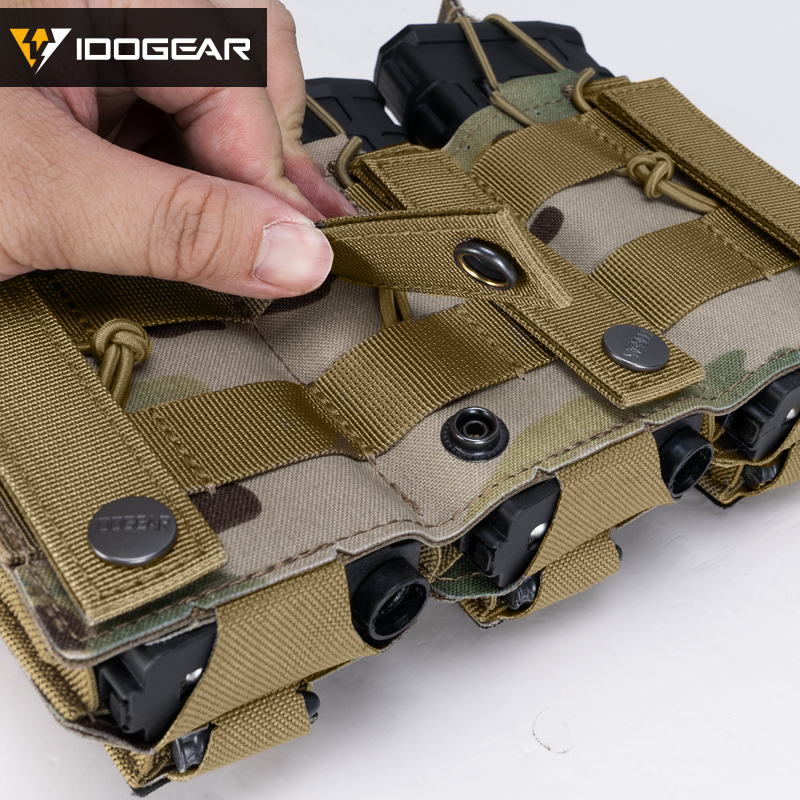 MAG IDOGEAR Tactical LSR 556 Mag Pouch Triple Mag Carrier MOLLE Pouch Laser Cut Camo 