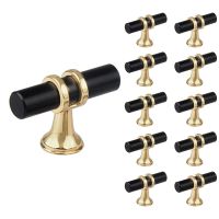 10Pcs Kitchen Cupboard Knobs Single Hole Drawer Pull Knobs for Chest of Drawers Zinc Alloy Cabinet T Bar Handle