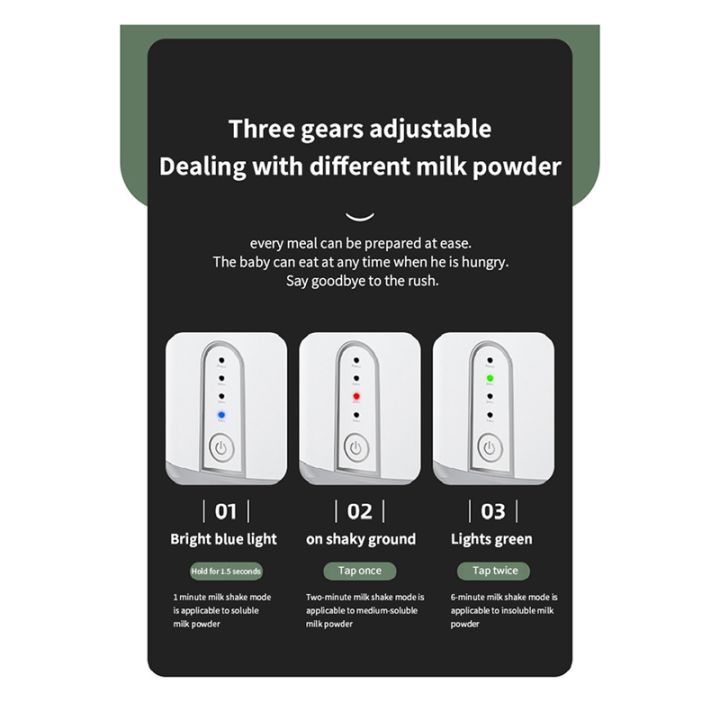 1-set-53-75mm-milk-bottle-milk-mixer-1200mah-three-gear-adjustable-rechargeable-green