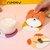 Always Dog Shaped Cup Coaster Silicone Cup Pad Slip Insulation Pad Cup Mat Hot Drink Holder Mug Stand Home Padscessories