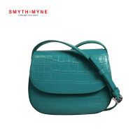 SMYTH&amp;MYNE LISA BAG กระเป๋าสะพายข้างหนังวัวอัดลายจระเข้ สีเขียว