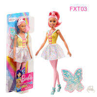 Barbie Fashionistas Doll Pineapple Pop Happy Birthday Doll Dreamtopia Princess Fairy Doll with Wings Toy for Gril Gift