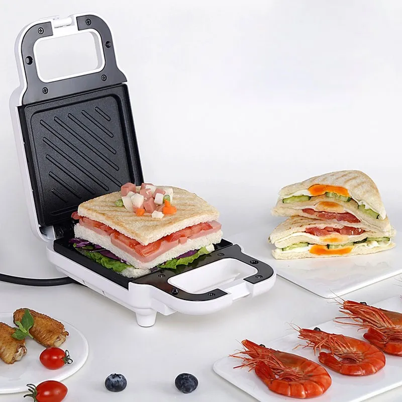 DIY Sandwich Maker Oven Breakfast Machine Hot Plate Light Food Waffle Maker  Multi-Function Heating Toast Pressure Grill Toaster