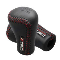 Bibbidi Zone 5 Speed Faux Leather Universalหัวเกียร์รถยนต์Leve Knob StickสำหรับToyota TRD