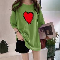 [AMYGO] 2023 Plus Size T Shirt Loose Tshirt Women Wanita Baju Perempuan Murah Blouse Tops Tshirt Woman Tops Girls Student Korean Style Ladies Kurung Moden 宽松T恤女裝上衣女生短袖衣服