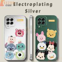 โลหะ Samsung M33 5G M336 เคสโทรศัพท์ การ์ตูนแอนิเมชั่น ฝาครอบป้องกันโทรศัพท์ TPU นุ่มซิลิโคนสีเงิน Frosted 103