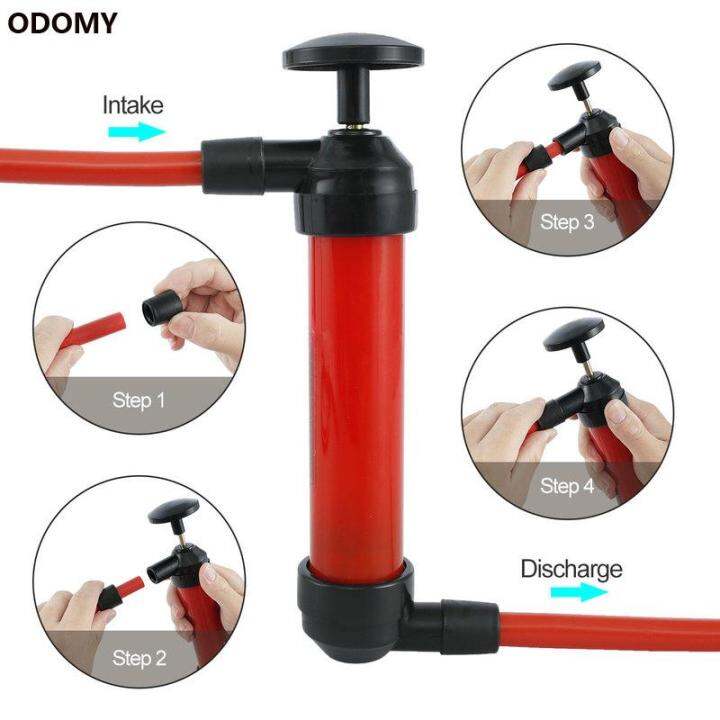 Car Fluid Transfer Pump Manual Hand Gas Oil Liquid Syphon Pump Gas Oil