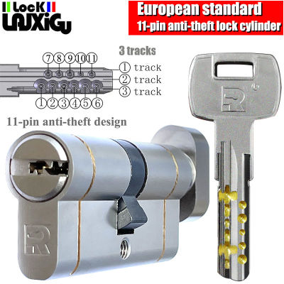 Eropah มาตรฐาน Berkualiti Tinggi Kunci Silinder Kemasukan Pintu Kunci Pintu Luar Kunci Silpintu 11-Pin Pintu Silinder Anti-Kecurian