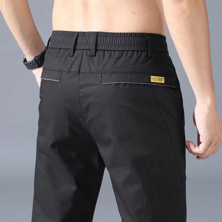nghg-mall-cool-men-series-new-mens-business-casual-pants-slim-stretch-ice-silk-loose-tight-waist-sports-pants-straight-long-pants-for-men