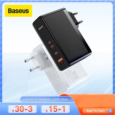 Baseus 140W GaN ที่ชาร์จ USB Type C PD3.1 ชาร์จเร็ว สําหรับ Macbook ชาร์จเร็ว 4.0 3.0 USB ที่ชาร์จโทรศัพท์ แท็บเล็ต