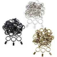 10Pcs 35Mm Curtain Ring Clips With Hook Voile Net Rings Vintage Window Treatment Curtain Rod Drapery Ring For Bedroom Parlor