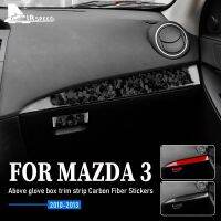 AIRSPEED Carbon Fiber For Mazda 3 2010-2013 Accessories Co-Pilot Dashboard Holder Trim Interior Cover Sticker Car Accessories