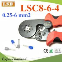 คีมย้ำหางปลา คอร์ทเอ็นด์ LSC8-6-4 สี่เหลี่ยม ขนาด 0.25-6 Sq.mm. AWG 24-10 รุ่น LSD-LSC8-6-4