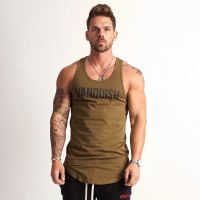 Fitness training outdoors Summer gyms cotton sportswear jogger streetwear casual vest printing fashion brand men 39;s clothing