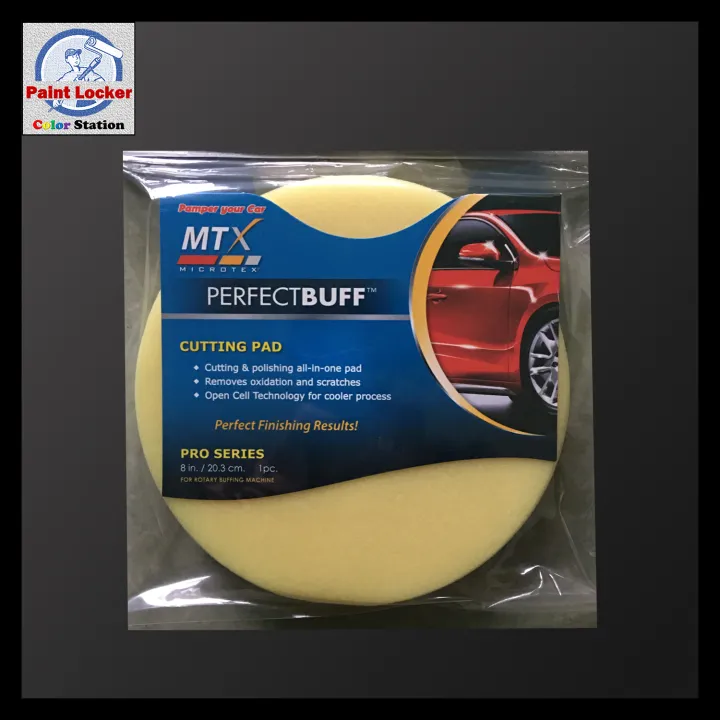 Microtex MTX Perfect buff Cutting Pad Foam Pro Series Flat 8 inches ...