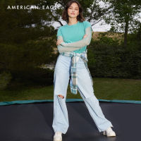 American Eagle Strigid Curvy Super High-Waisted Ripped Baggy Straight Jean กางเกง ยีนส์ ผู้หญิง แบ็กกี้ สเตรท เอวสูง (WBG WST 043-4760-987)