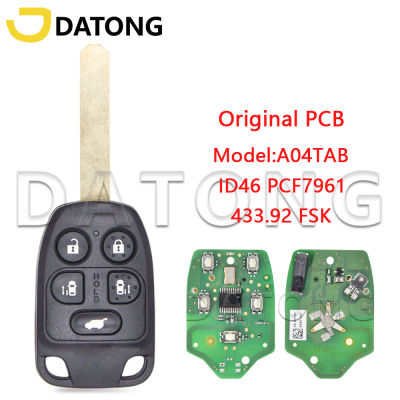 Datong World รีโมทคอนลสำหรับ Honda Odyssey 2011-2014 ID46 PCF7961ชิป433.92FSK เปลี่ยน PCB s.mart คีย์