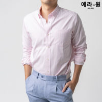 era-won Premium Quality เสื้อเชิ้ต ทรงปกติ Dress Shirt แขนยาว สี Pink Sheet