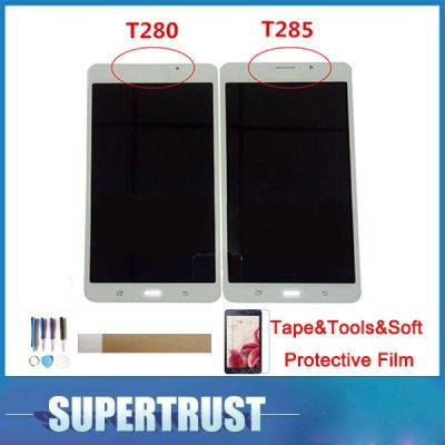 สำหรับ Samsung Galaxy Tab A Sm-t280 Sm-t285 Smt280 Smt285 T280 T285ตัวแสดงอ่านแอลซีดีเปลี่ยนหน้าจอสัมผัสด้วยชุดอุปกรณ์