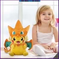 Charizard Pikachu plush doll Pokemon Cosplay Pokemon Plush Mega Shiny Charizard Xy Pikachu Cloak Stuffed Toy Cartoon Soft Doll Kawaii Toys Gift collectible toy