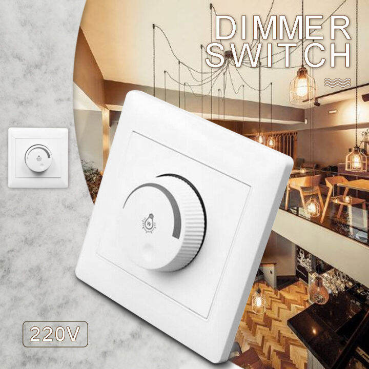 Unvug LED Dimmer Double Light Switch For Dimmable Lighting White 220V